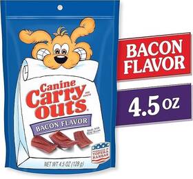4.5-oz.ea Canine Carry Outs 079100520022 Pack Of 10 Bacon Flavor Dog Snacks Treats