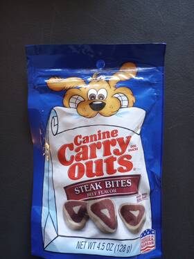 Canine Carry Outs 079100520046 Steak Bites Dog Treats 4.5 Oz Each Made With Real Beef