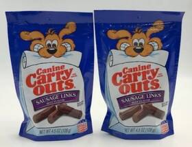 2canine Canine Carry Outs 079100520145 Lot Of Dog Treats Snacks Sausage Links Beef Flavor Usa4 5oz