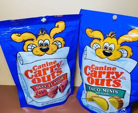 Canine Carry Outs 079100520183 Taco Minis Beef Flavor Dog Snacks 4.5 Oz 2 Pack