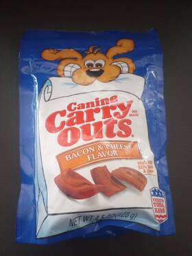 Canine Carry Outs 079100520190 Bacon And Cheese Flavor Dog Treats 4.5 Oz