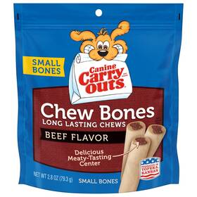 10079100528704 Canine Carry Outs Beef Flavor Chew Bones 2.1 Pound Dog Snacks Made In Usa