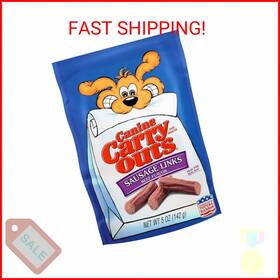 Canine Carry Outs 445023963926 Sausage Links Beef Flavor Dog Snacks 5 Ounce Bag