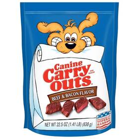 7910052033 Canine Carry Outs Beef And Bacon Flavor Dog Treats 22.5 Oz