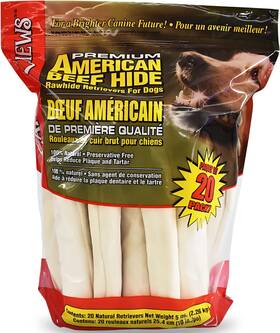 Canine Chews 313044475469 10-11 Inch Rawhide Bones For Large Dogs Durable Usa Beefhide Dog Rawhi
