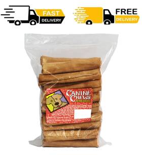 Canine Chews 445036470473 8 Inch Basted Rawhide Retrievers For Dogs - 25 Ct. Chicken
