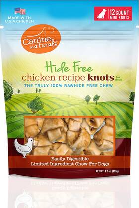 20612 Canine Naturals Chicken Recipe Chew - Rawhide Free Dog Treats Made From Usa Ra