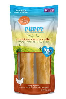 Canine Naturals 813432011687 Puppy Chicken And Rice Chew - Rawhide Free Treats Made With Usa Chick