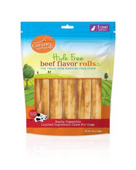 Canine Naturals 813432011977 Beef Chew - Rawhide Free Dog Treats Made With Real Poultry Reci