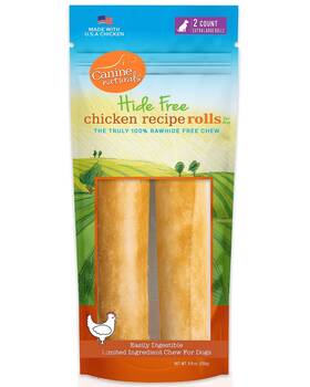 Canine Naturals 813432012370 Chicken Recipe Chew - Rawhide Free Dog Treats Made From Usa Raised