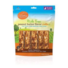 Canine Naturals 813432012769 Peanut Butter Chew - 100% Rawhide Free Dog Treats Made With Real But