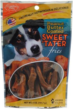 45051 Carolina Prime Pet Peanut Butter Coated Sweet Tater Fries Treat For Dogs