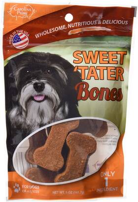 45271 Carolina Prime Pet Sweet Tater Bone Treat For Dogs 1 Pouch One Size