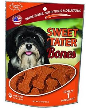 45281 Carolina Prime Pet Sweet Tater Bone Treat For Dogs 1 Pouch One Size