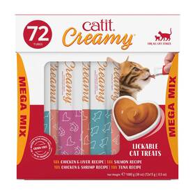 1777078 Catit Creamy Lickable Cat Treats Mega Mix 72 Count