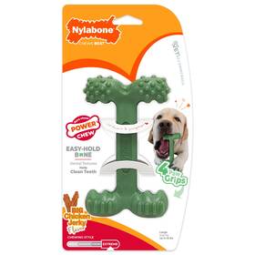 Nehb004wr Central Garden And Pet Power Chew Comfort-hold Dental Toy Chicken Jerky Large - Up To 50 Lbs