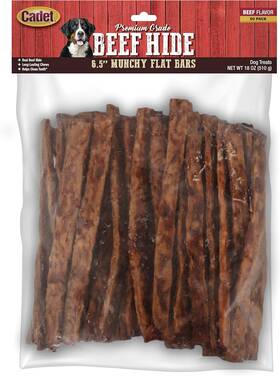 C00835 Central Garden & Pet Premium Grade Beef Hide For Dogs Long Lasting Rawhide Munchy Flat Bars Single
