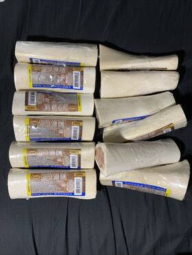 C01116 Central Garden Pet Lot Of 12 Cadet Stuffed Shin Bone For Dogs - Long-lasting Chicken 8.5 Ounce