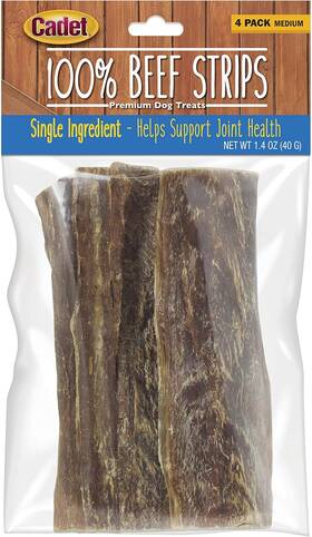 C01448-6 Central Garden & Pet Cadet 100% Beef Strips Dog Treats - Long-lasting Healthy And Natural Esopha