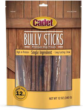 C70085 Central Garden & Pet Cadet Bully Sticks For Small Dogs All-natural Beef Pizzle High Protein Low F