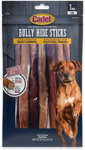 C70563 Central Garden & Pet Cadet Bully Hide Sticks For Large Dogs All-natural Beef Pizzle Limited-ingredi