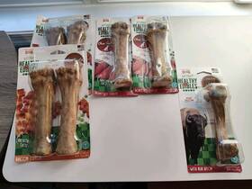 Ne802tpp Central Garden & Pet 7- Nylabone Healthy Edibles Natural Dog Chews Long Lasting Roast Beef Bison