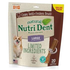 Ntd663t20px Central Garden & Pet Nutri Dent Dog Dental Chews - Natural 20 Count Pack Of 1 Filet Mignon