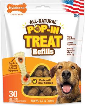 Nthr930p Central Garden & Pet Nylabone Pop-in Dog Treat Toy Refills All-natural Treats For Dispensi