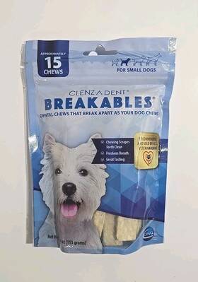 F33050b Ceva Animal Health Breakables Clenz-a-dent Rawhide Chews Small 15 Count