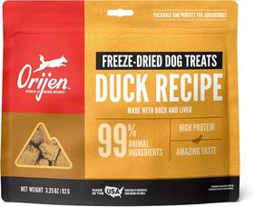 F1b110732f00092 Champion Petfoods Freeze Dried Duck Recipe Dog Treats 3.25oz