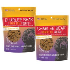 Charlee Bear 024144491074 Crunch Turkey Sweet Potato And Cranberry Flavor Dog Treat Snack 2 Pack 8