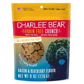 131302 Charlee Bear Crunch Grain Free Dog Treats Bacon And 8 Ounce Pack Of 1