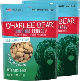 Charlee Bear 445018867871 Dog Treat With Cheese And Egg 2 Pack 16 Oz Each