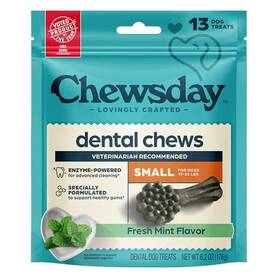 B0gpt127k4 Chewsday Fresh Mint Dental Chews Small Dog Treats 13ct