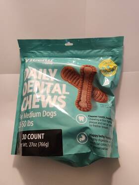 Chewy 192268590284 Vibeful By Daily Dental Dog Treats Cinnamon Flavor Medium Dogs 25 - 50 Lbs