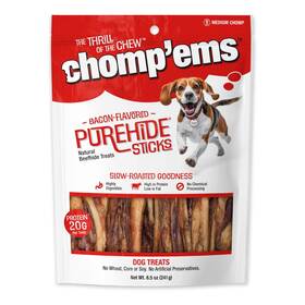 21003 Chomp Ems Ftems Purehide Chews - Slow Roasted Naturally Delicious Rawhide Dog Trea
