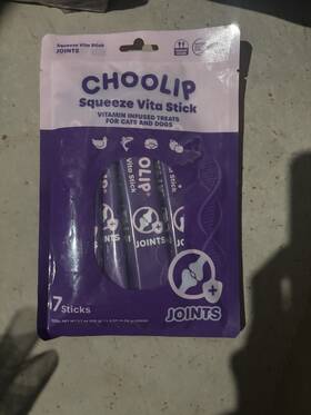 2027-03-14-w Choolip Squeeze Vita Stick Joints Treats For Cats And Dogs Chicken Salmon Mussel