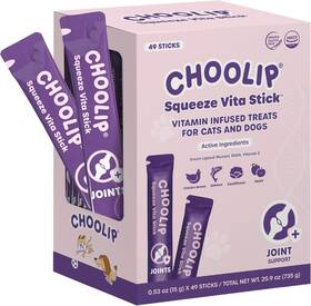Choolip 445015360399 Squeeze Vita Stick Lickable Cat And Dog Treats 49-count Joint Support V
