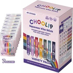 Ch-0001va-b Choolip Squeeze Vita Stick Lickable Treats For Dogs And Cats. 49 Count Pack Of 1