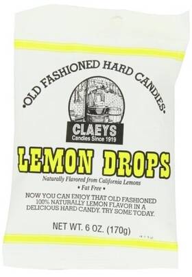 Claeys 076067006309 Candies Drops - Old Fashioned Hard Candy 6 Ounce Pack Of 12 Lemon