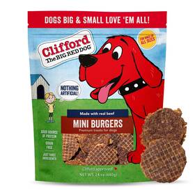 Cbsg06 Clifford The Big Red Dog Set Of 6 Bags - Treats Real Mini Chicken Sausage For Pups Dogs