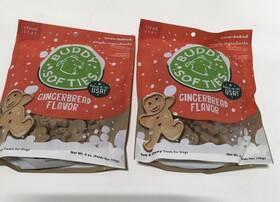 12235 Cloud Star Buddy Softies 6 Oz Baked Gingerbread Flavor Treats For Dogs 2 Pouches Per Lot