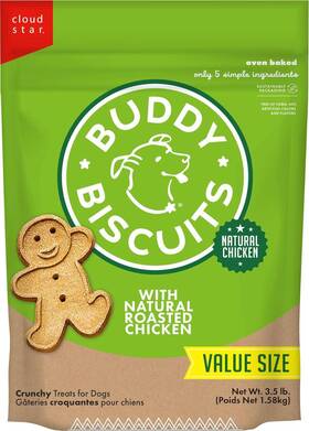 12303 Cloud Star Buddy Biscuits 3.5 Lbs. Bag Of Crunchy Dog Treats Made With Roasted Chicken