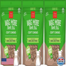 B08x9cg6dy Cloud Star 3 Pack Of Wag More Bark Less Soft Chews Dog Treats 5 Ounces Each