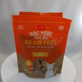 P72907 Cloud Star Corporation 72907 2 Pack Grain Free Dog Treats Wag More Mini Biscuits Bite Size 7oz Usa