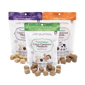 B07lfhd9sk Cocotherapy 3 Pack Of Coco-canivore Meatballs Dog Treats Beef Chicken Turkey