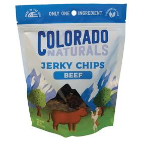 80514 Colorado Naturals Beef Jerky Chips Dog Treats 6 Oz All-natural Made Inch