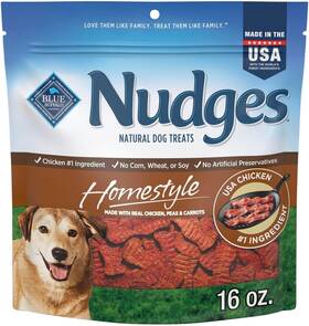 Company Ltd 313039666629 Nudges Homestyle Natural Dog Treats Chicken And Bacon 16-oz Bag