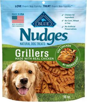 Company Ltd 313110084052 Nudges Grillers Natural Dog Treats Made In The Usa With Real Chicken 16-oz. Ba