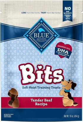 802358 Company Ltd Blue Bits Natural Soft-moist Training Dog Treats Beef Recipe 16-oz Bag